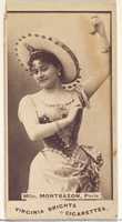 Free download Mlle. Montbazon, Paris, from the Actors and Actresses series (N45, Type 1) for Virginia Brights Cigarettes free photo or picture to be edited with GIMP online image editor