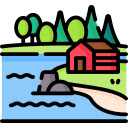 Modern Arena by the Lake  screen for extension Chrome web store in OffiDocs Chromium