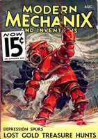 Free download Modern Mechanix, August 1933, cover illustration (Norman Saunders) free photo or picture to be edited with GIMP online image editor