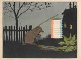 Free download Mole In The Night With A Lantern (1929) by Benjamin Rabier free photo or picture to be edited with GIMP online image editor