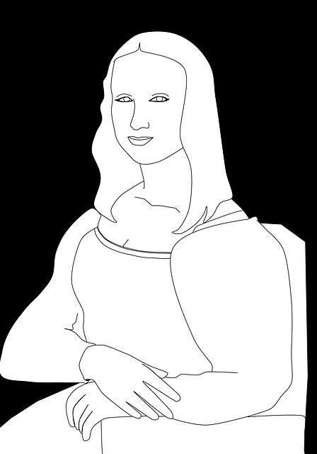 Free download Mona Lisa Leonardo Da Vinci Black -  free illustration to be edited with GIMP free online image editor