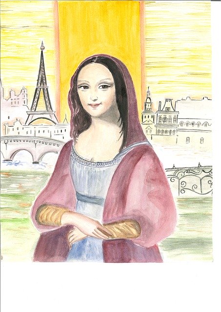 Free download Mona Painting -  free illustration to be edited with GIMP free online image editor