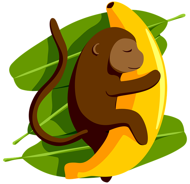 Free download Monkey Banana Dream -  free illustration to be edited with GIMP free online image editor