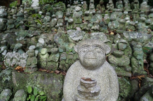 Free download Monkey Stone Statues Shrine -  free photo or picture to be edited with GIMP online image editor