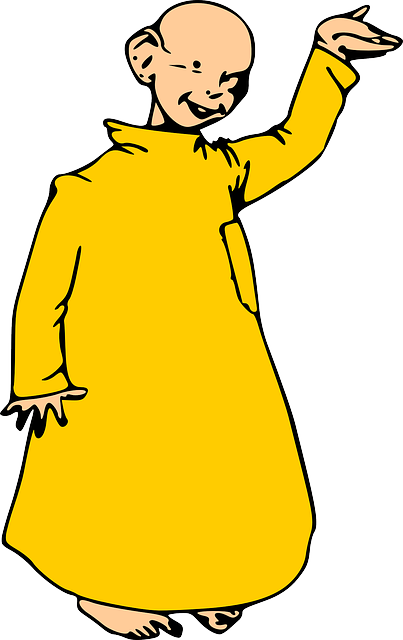 Free download Monk Yellow Robe Boy - Free vector graphic on Pixabay free illustration to be edited with GIMP free online image editor