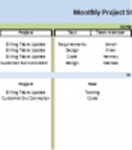 Free download Monthly Project Status Report Template DOC, XLS or PPT template free to be edited with LibreOffice online or OpenOffice Desktop online