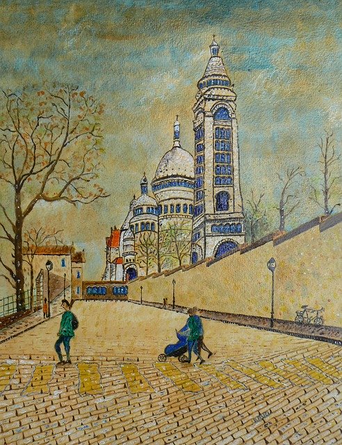 Free download Montmartre Sacré-Coeur Basilica -  free illustration to be edited with GIMP free online image editor