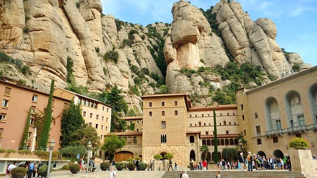 Free download Montserrat Monastery Mountains -  free free photo or picture to be edited with GIMP online image editor
