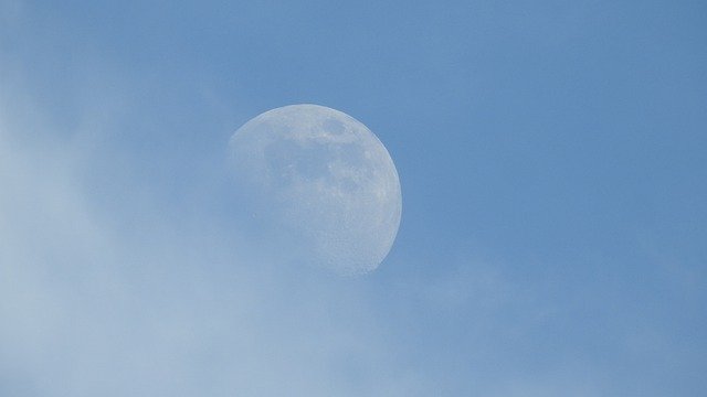 Free download Moon Blue Sky Clouds -  free photo or picture to be edited with GIMP online image editor