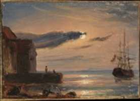 Free download Moonlit Harbor in Southern Italy free photo or picture to be edited with GIMP online image editor