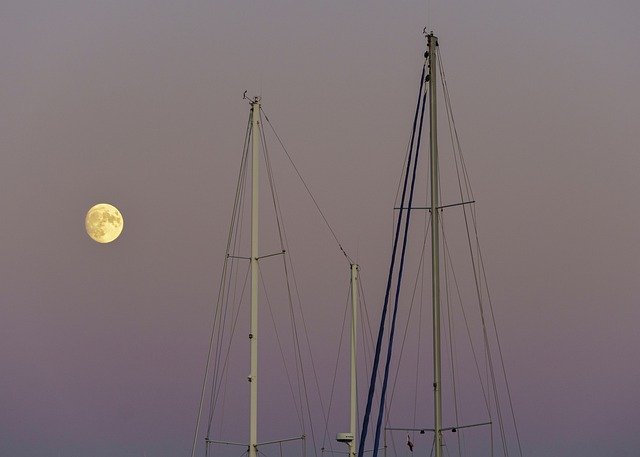 Free picture Moon Mast Abendstimmung -  to be edited by GIMP free image editor by OffiDocs