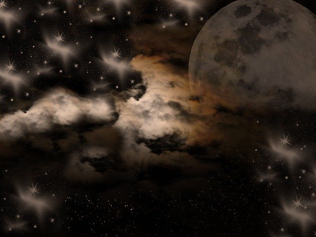 Free download Moon Night Sky -  free photo or picture to be edited with GIMP online image editor