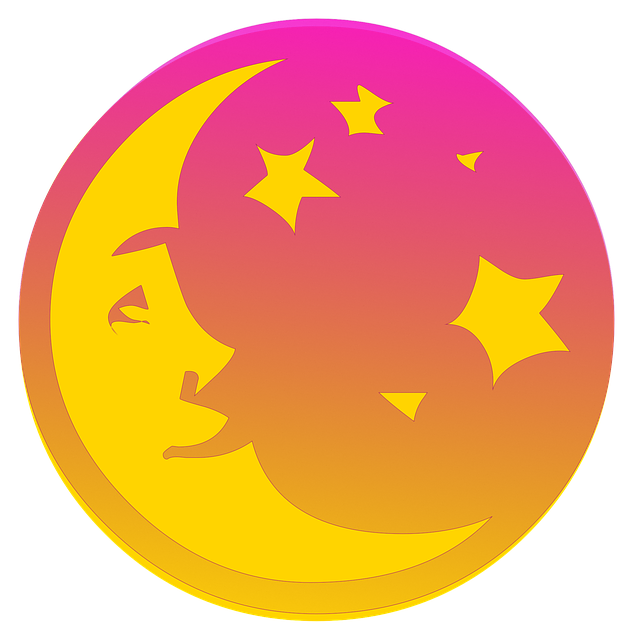Free download Moon Pink Yellow -  free illustration to be edited with GIMP free online image editor