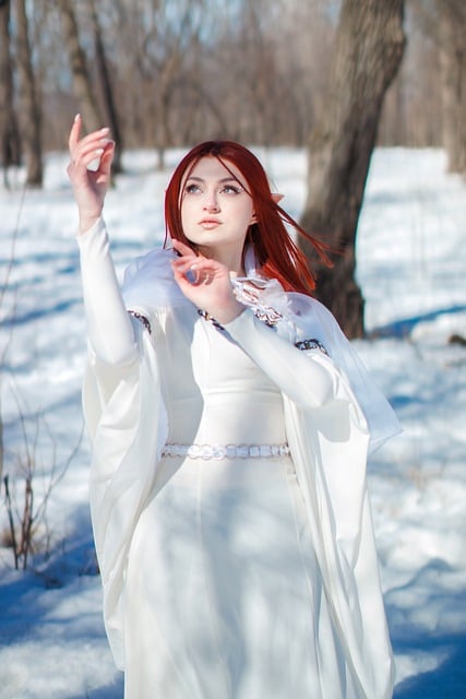 Free download moon sky winter woman model free picture to be edited with GIMP free online image editor