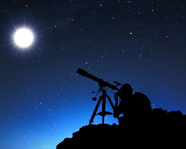 Free download Moon Telescope Night -  free illustration to be edited with GIMP online image editor
