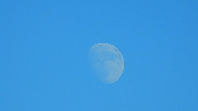 Free picture Moon The Background Blue -  to be edited by GIMP free image editor by OffiDocs