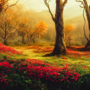 Morning flower forest  screen for extension Chrome web store in OffiDocs Chromium