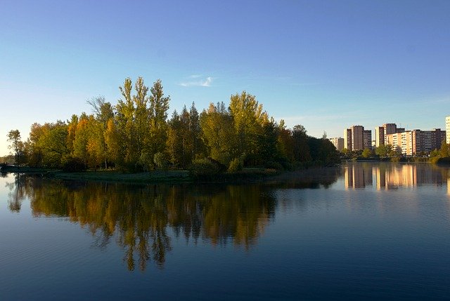 Téléchargement gratuit de Morning Lake - photo ou image gratuite à modifier avec l'éditeur d'images en ligne GIMP