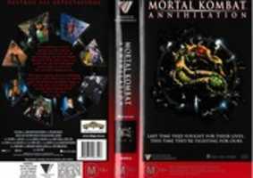Free download Mortal Kombat: Annihilation 1998 VHS Cover Art free photo or picture to be edited with GIMP online image editor