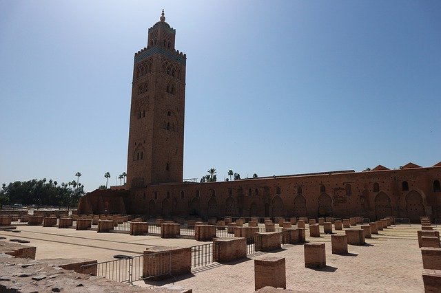 Free download Mosque Kutubía Marrakech -  free photo or picture to be edited with GIMP online image editor