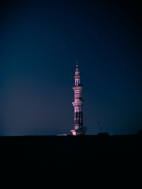 Free download mosque minar night shakargarh minar free picture to be edited with GIMP free online image editor