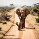 Mother and baby elephant on the trail  screen for extension Chrome web store in OffiDocs Chromium