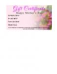 Free download Mothers Day Gift Certificate Template Microsoft Word, Excel or Powerpoint template free to be edited with LibreOffice online or OpenOffice Desktop online