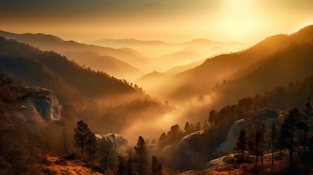 Free download mountain canyon sunrise scenery free picture to be edited with GIMP free online image editor