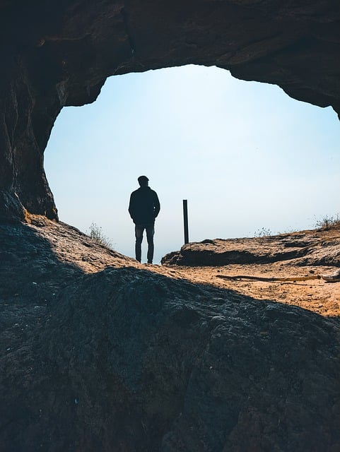 Free download mountain cave man adventure free picture to be edited with GIMP free online image editor