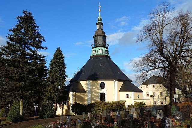 Free download Mountain Church Seiffen Ore -  free photo or picture to be edited with GIMP online image editor
