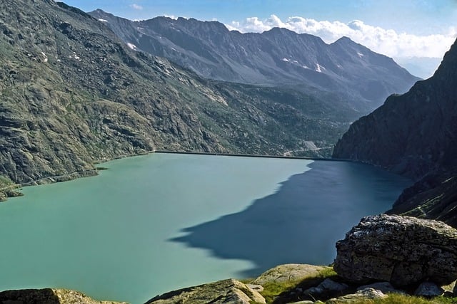 Free download mountain dam reservoir free picture to be edited with GIMP free online image editor