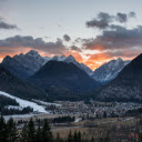 Mountain during Sunset  screen for extension Chrome web store in OffiDocs Chromium