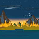 Mountain forests at night  screen for extension Chrome web store in OffiDocs Chromium
