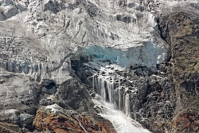 Téléchargement gratuit de l'image gratuite de l'effondrement de la glace des glaciers de montagne à éditer avec l'éditeur d'images en ligne gratuit GIMP