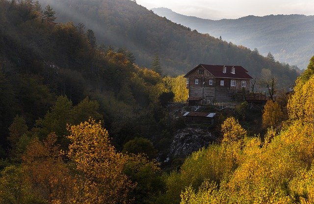 Free download Mountain Historic House Forest -  free photo or picture to be edited with GIMP online image editor