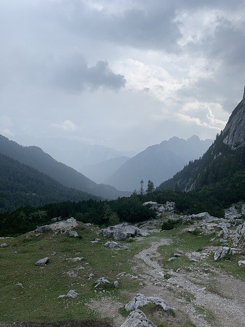 Free download Mountain Pass Clouds Landscape -  free photo or picture to be edited with GIMP online image editor