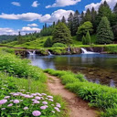 mountain river wallpaper  screen for extension Chrome web store in OffiDocs Chromium
