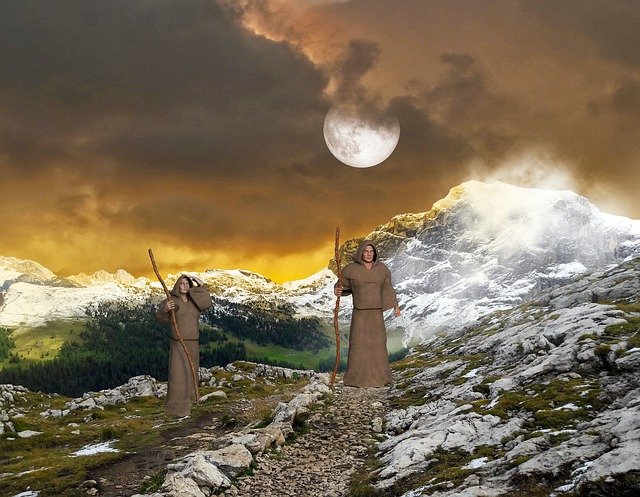 Free download Mountains Clouds Sunset -  free illustration to be edited with GIMP free online image editor