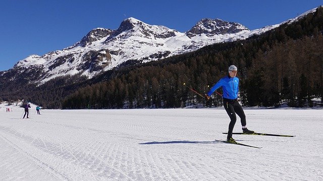 Free download mountains cross country skiing snow free picture to be edited with GIMP free online image editor