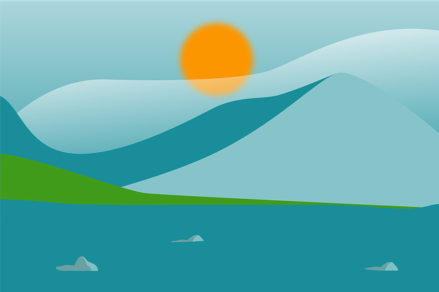 Free download Mountain Sea Sun Rise -  free illustration to be edited with GIMP free online image editor