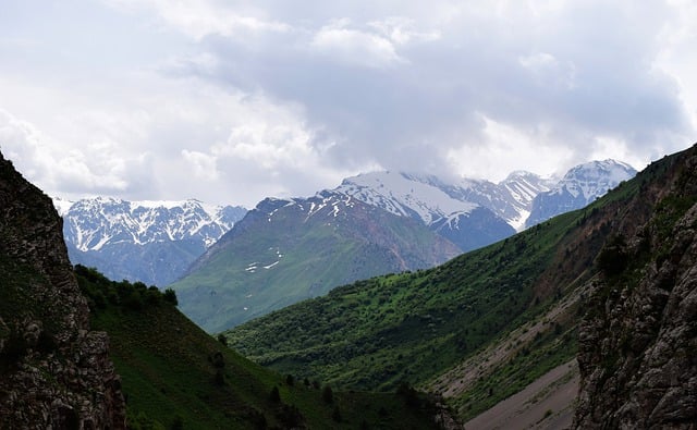 Free download mountains forest rocks snow clouds free picture to be edited with GIMP free online image editor