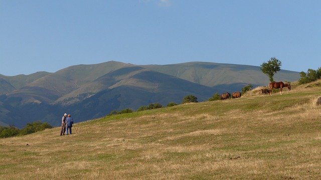 Free download Mountains Horse Landscape -  free photo or picture to be edited with GIMP online image editor