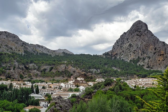 Free download mountains houses church clouds free picture to be edited with GIMP free online image editor
