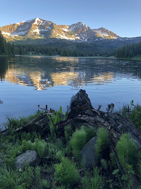 Free download Mountains Lake Reflection -  free photo or picture to be edited with GIMP online image editor