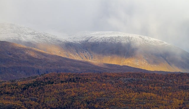 Free download mountains lapland slope autumn free picture to be edited with GIMP free online image editor