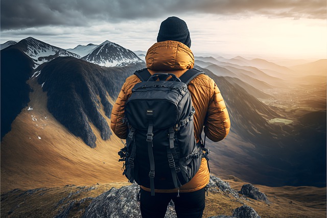 Free download mountains man sunlight nature free picture to be edited with GIMP free online image editor