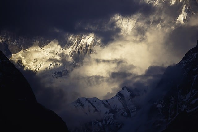 Gratis download bergsneeuw Himalaya weer gratis foto om te bewerken met GIMP gratis online afbeeldingseditor