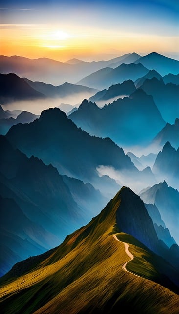 Free download mountains peaks sunset sunrise free picture to be edited with GIMP free online image editor