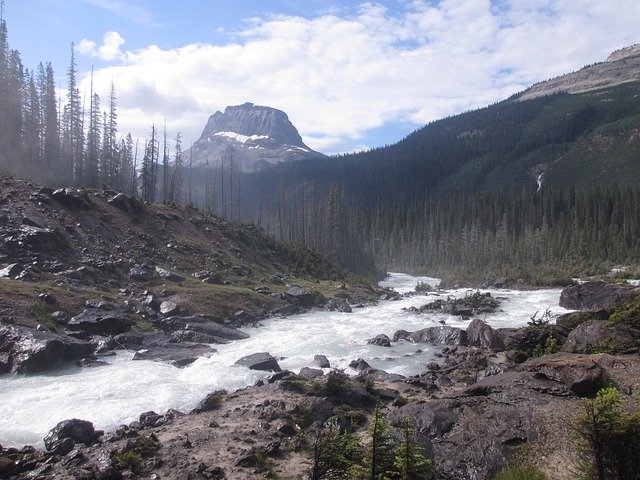 ดาวน์โหลดฟรี Mountains River Canada - เทมเพลตรูปภาพฟรีที่จะแก้ไขด้วยโปรแกรมแก้ไขรูปภาพออนไลน์ GIMP