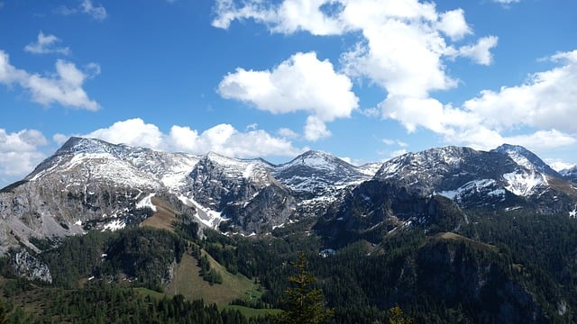 Free download mountains snow clouds forest alps free picture to be edited with GIMP free online image editor